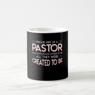 Caneca De Café A esposa do pastor incentiva outro criada para ser