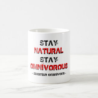 Caneca De Café A estada natural, permanece omnivorous!
