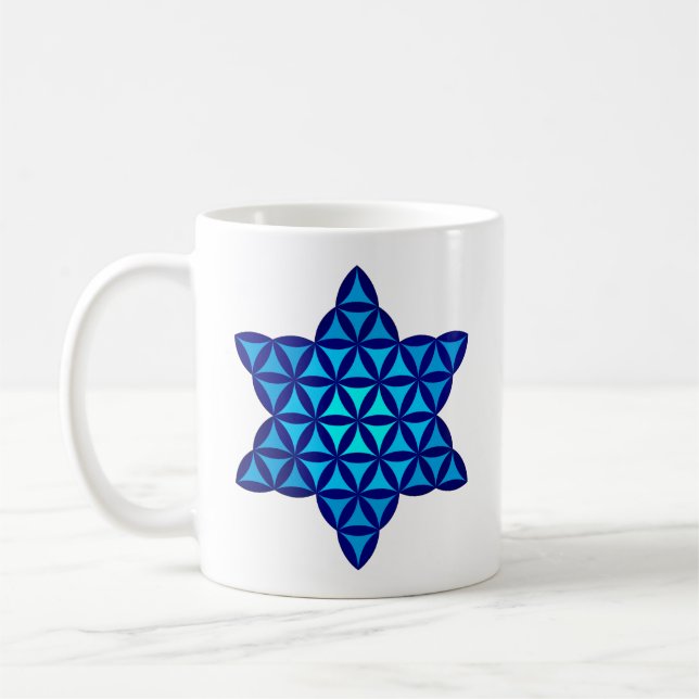 Caneca De Café A Estrela Da Vida Azul - Inverso, Boné (Esquerda)