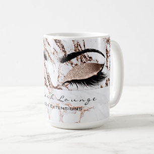 Caneca De Café A extensão dos chicotes Eyes o mármore branco de
