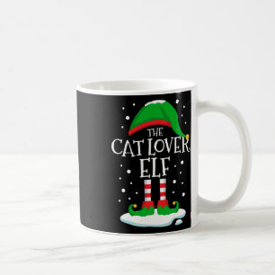 Caneca De Café A Família De Natal Do Elfo Do Gato Correspondendo 