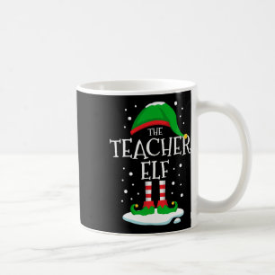 Caneca De Café A Família de Natal do Professor Elf Correspondendo