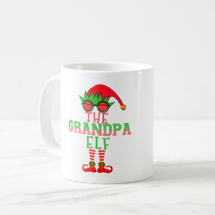 Caneca De Café A Família do Avô Elfo com Pijama de Natal Combinan