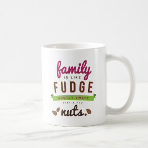 Caneca De Café A família é como citações engraçadas do Fudge