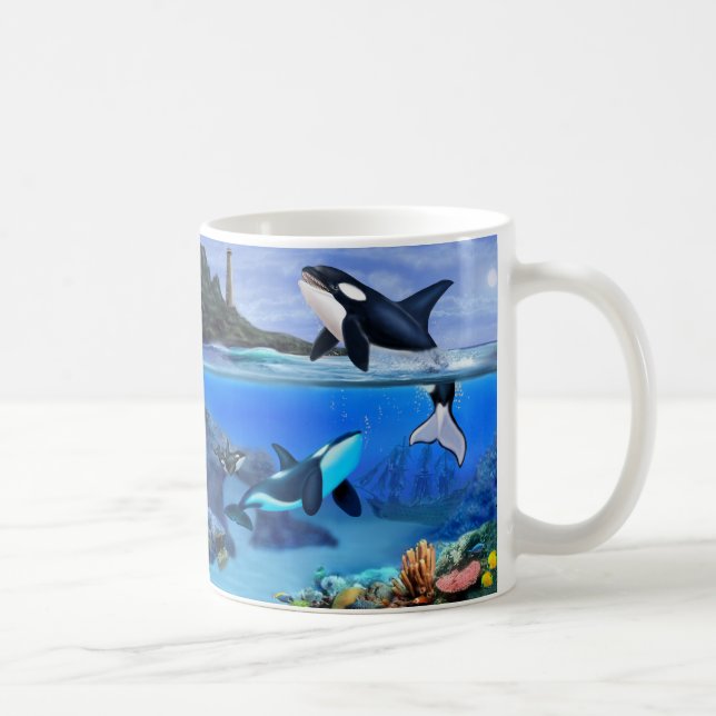 Caneca De Café A Família Orca (Direita)