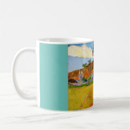 Caneca De Café A famosa pintura Tahitian Landscape de Paul Gaugui