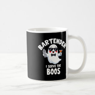 Caneca De Café A fantasia de Halloween do barman... Eu Servo os B