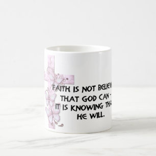Caneca De Café A fé não é acreditar... Christian Themed Mug