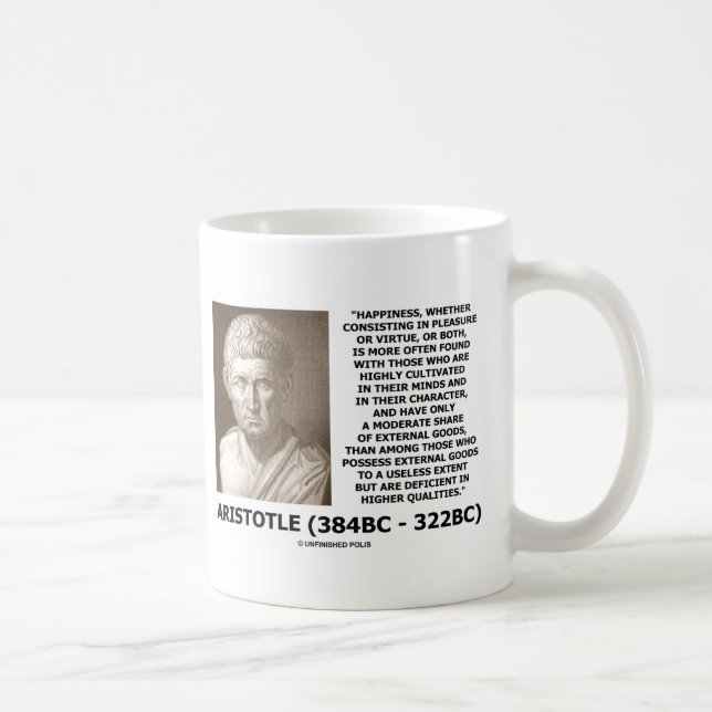 Caneca De Café A felicidade de Aristotle cultivada ocupa-se do (Direita)