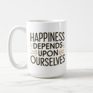 Caneca De Café A felicidade depende de nós mesmos
