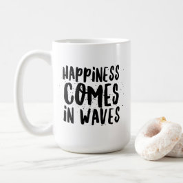 Caneca De Café A felicidade vem nas ondas Pura Vida Shaka