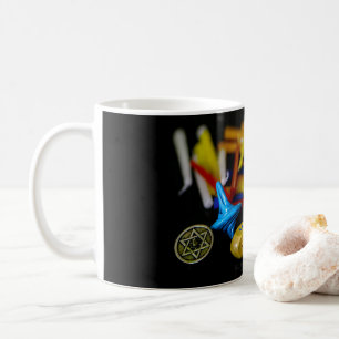 Caneca De Café A feliz estrela Chanucá de David do SlipperyJoe me