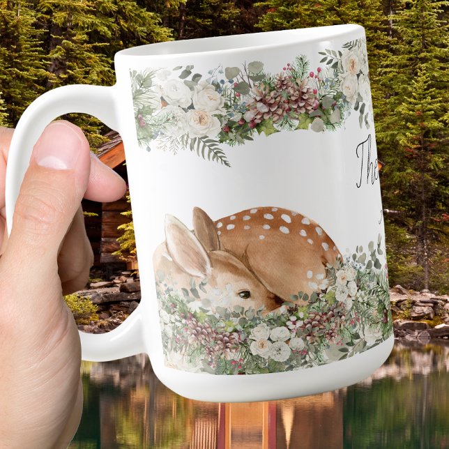 Caneca De Café A Floresta De Inverno Veem A Selvagem (Criador carregado)