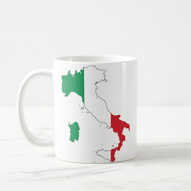 Caneca De Café A forma da Itália (Esquerda)
