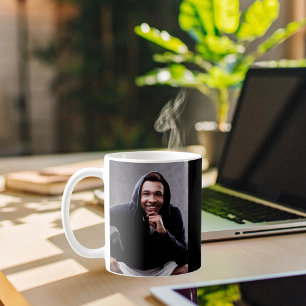 Caneca De Café A foto da lenda do homem é branca negra