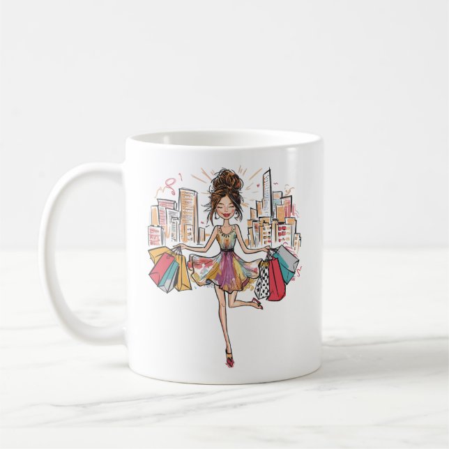 Caneca De Café A Garota Chic Shopaholic (Esquerda)
