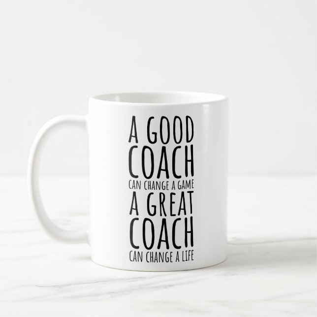 Caneca De Café A Good Coach Can Change a Game a Great Coach Funny (Esquerda)