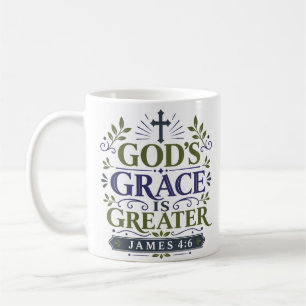 Caneca De Café A Graça de Deus é Maior Devocional Diário de Fé