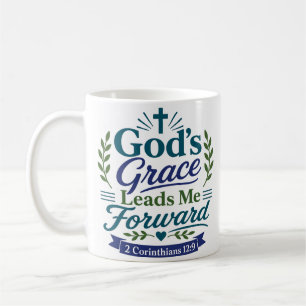 Caneca De Café A Graça de Deus Me Leva Adiante Citação de Graça
