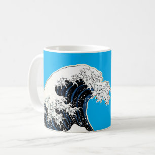 Caneca De Café A Grande Onda de Kanagawa Hokusai, arte japonês