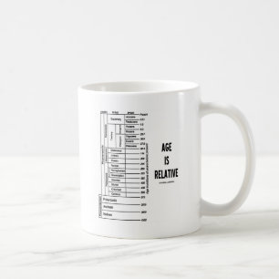 Caneca De Café A Idade é Relativa Humor No Tempo Geológico