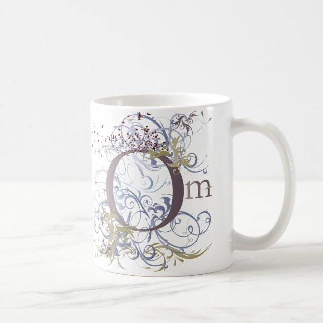 Caneca De Café A ioga fala: O OM de roda projeta (Direita)