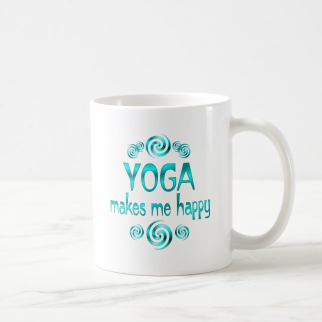 Caneca De Café A ioga faz-me feliz (Direita)