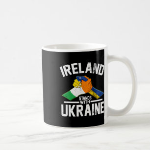 Caneca De Café A Irlanda Apoia a Ucrânia Bandeira Irlandesa Ucran