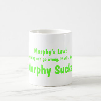Caneca De Café A lei de Murphy….Murphy suga!