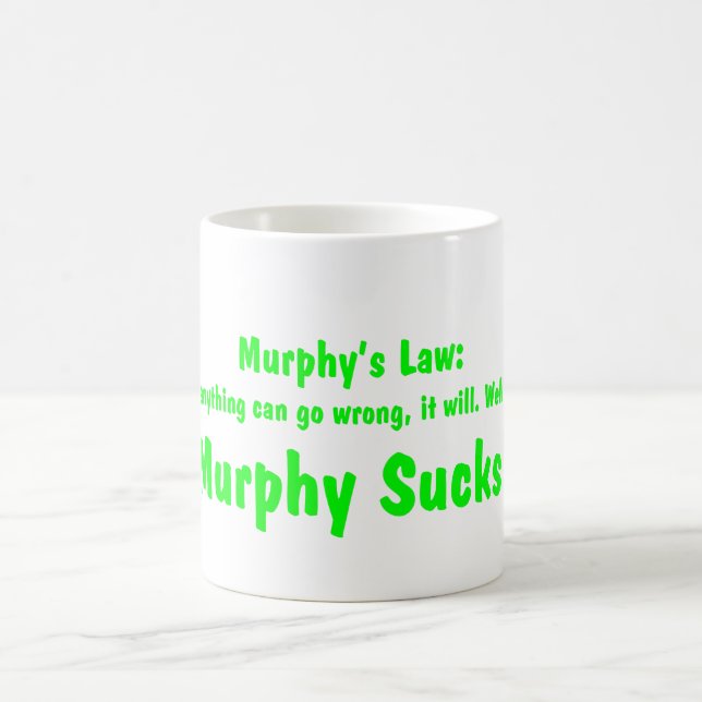 Caneca De Café A lei de Murphy….Murphy suga! (Centro)