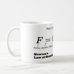 Caneca De Café A lei de Newton da gravitação universal