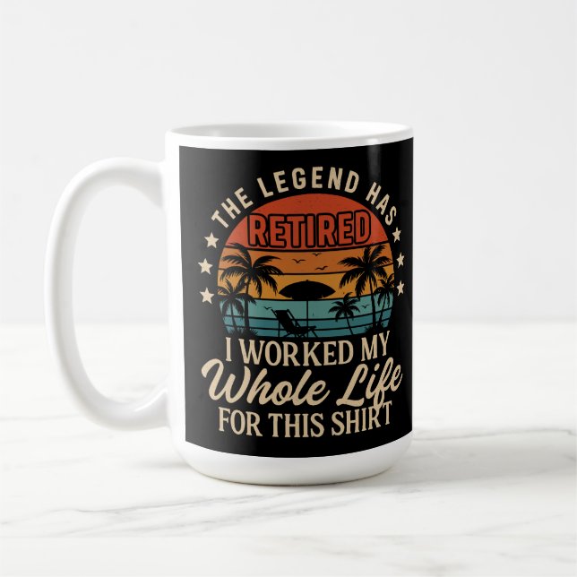 Caneca De Café A Lenda Aposentou A Design (Esquerda)