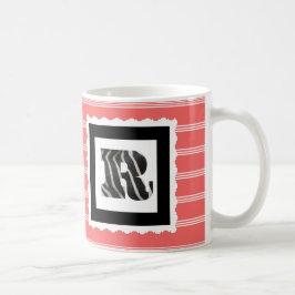 Caneca De Café A letra "R" do impressão da zebra em
