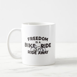 Caneca De Café A Liberdade Está a Uma Ciclada de Distância