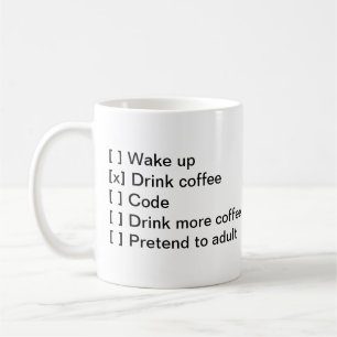 Caneca De Café A lista de tarefas do desenvolvedor
