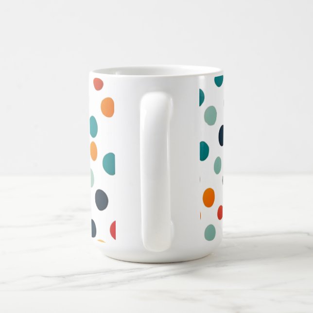 Caneca De Café a lOVE themed mug with bright polka  (Alça)