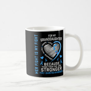 Caneca De Café A Luta Dela É A Minha Vovó Tipo 1 Diabete