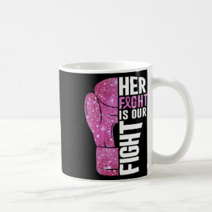 Caneca De Café A Luta Dela É A Nossa Luta Com O Cancer Da Mama De