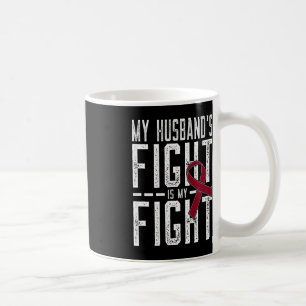 Caneca De Café A Luta do Meu Marido é a Anemia das Células Falcif