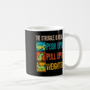 Caneca De Café A Luta É Engraçada Com O T-rex Gym Trabalhando Em