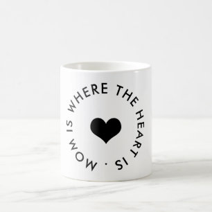 Caneca De Café A mãe é onde está o coração.
