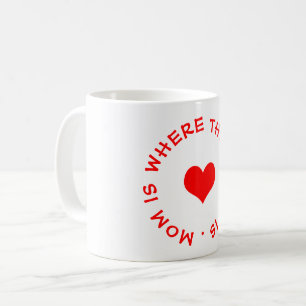 Caneca De Café A mãe é onde está o coração.