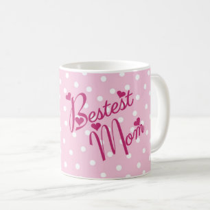 Caneca De Café A Mãe Mais Bonita Corações Mug