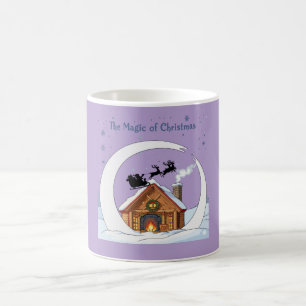 Caneca De Café A Magia do Natal Trenó Caprichoso do Papai Noel
