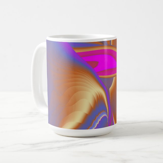 Caneca De Café A Mágica do Verão, Abstrato 3D Art (Frente Esquerda)