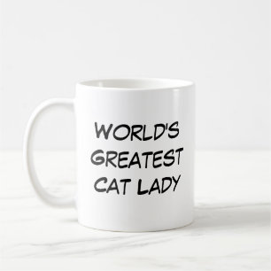 Caneca De Café "A maior dama de gatos do mundo"