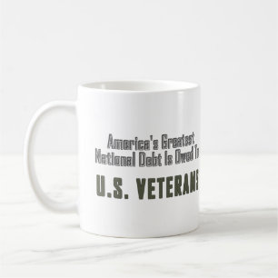 Caneca De Café A Maior Dívida Nacional Americana Detida a Veteran