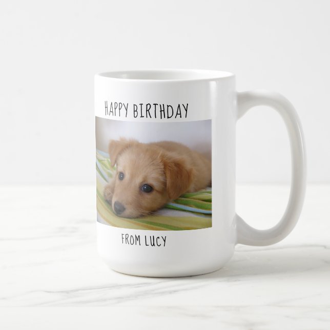 Caneca De Café A maior mãe de cachorro do mundo - Feliz aniversár (Direita)