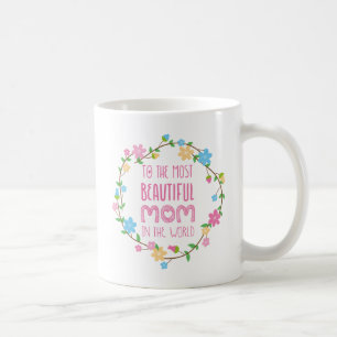 Caneca De Café A maioria de mamã bonita no rosa do mundo