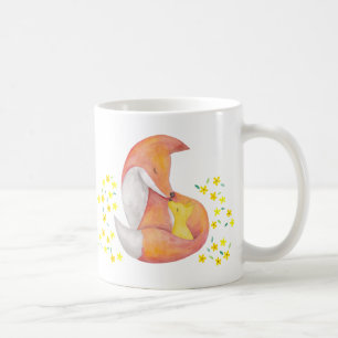 Caneca De Café A mamã e o bebê do Fox agridem o presente da arte